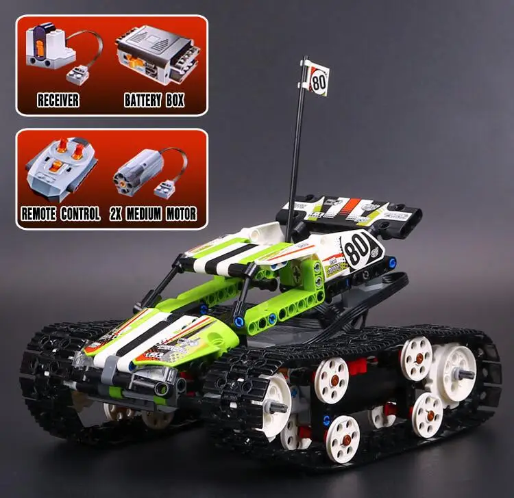 

LEPIN Technic Radio Controlled Tracked Racer Figure Blocks Compatible Legoe 42065 Construction Building Toys For Children