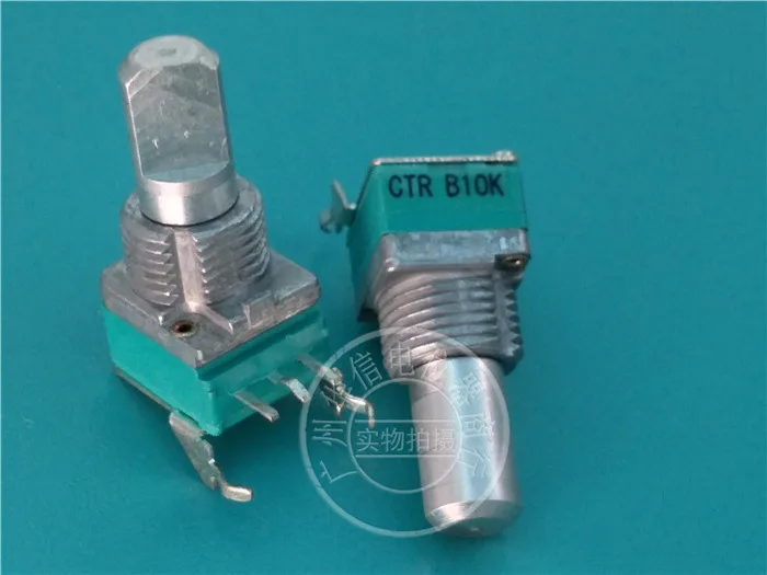 RK097N horizontal single coupler potentiometer B10K 9MM axle sleeve reverse axis length 15MMF 1