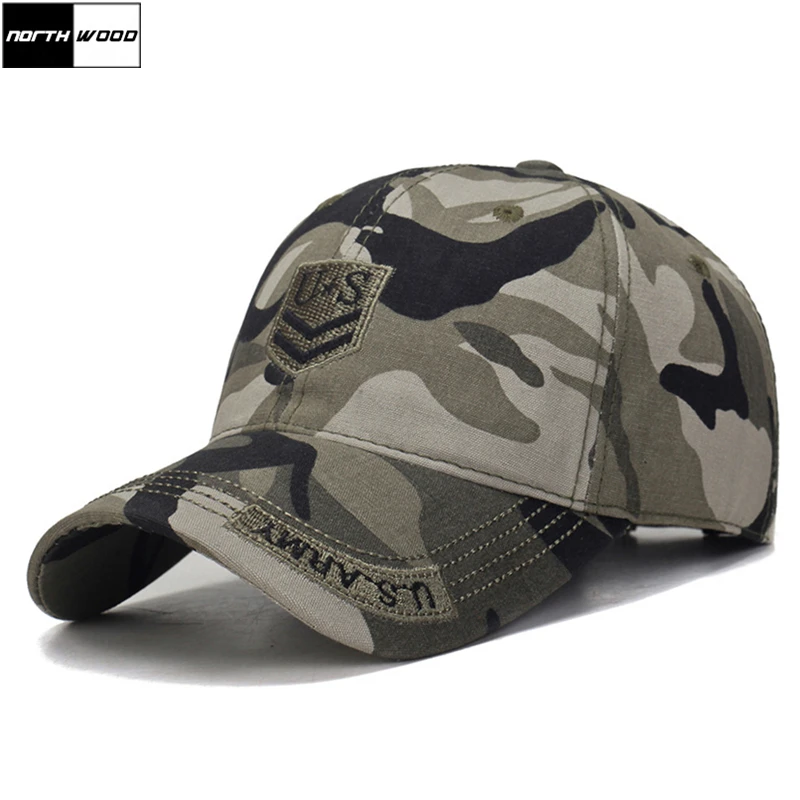 

[NORTHWOOD] 2018 Mens Us Army Baseball Cap Men Camo Casquette Homme Women Camouflage Cap Snapback Tactical Cap Trucker