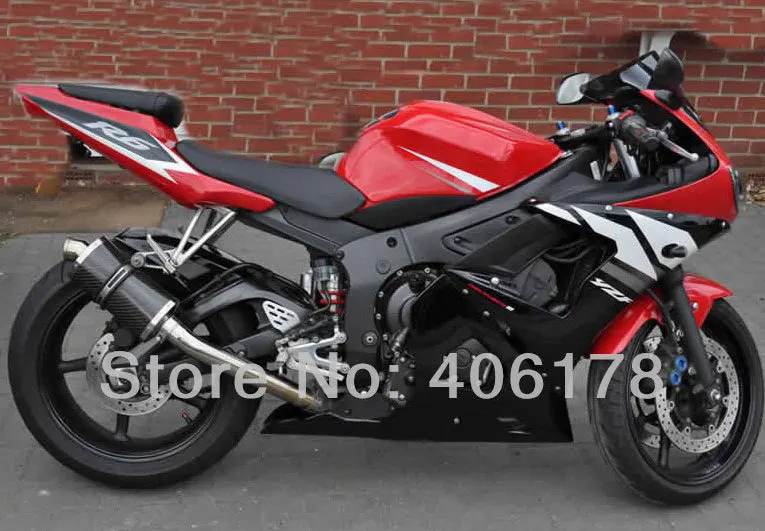 

Hot Sales,Yzf600 R6 03 04 fairing For Yamaha Yzf R6 2003 2004 Sport Motorcycle Red and Black ABS Fairings (Injection molding)
