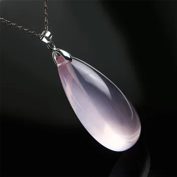 

Genuine Pink Star Light Natural Rose Quarz Pendant Women Female Necklaces Crystal Water Drop Bead Pendant 16*10*6mm