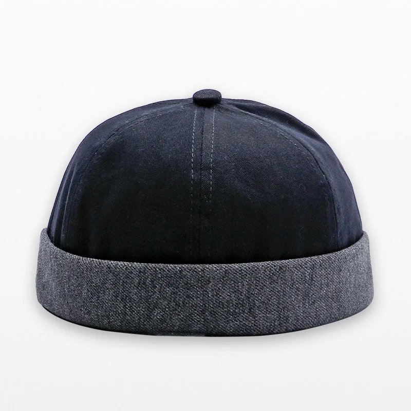 

No Eaves Flanging Melon Hat Fedoras Hats Cotton Splice Spring and Autumn Street Hip Hop Melon Hats for Women and Men Landlord