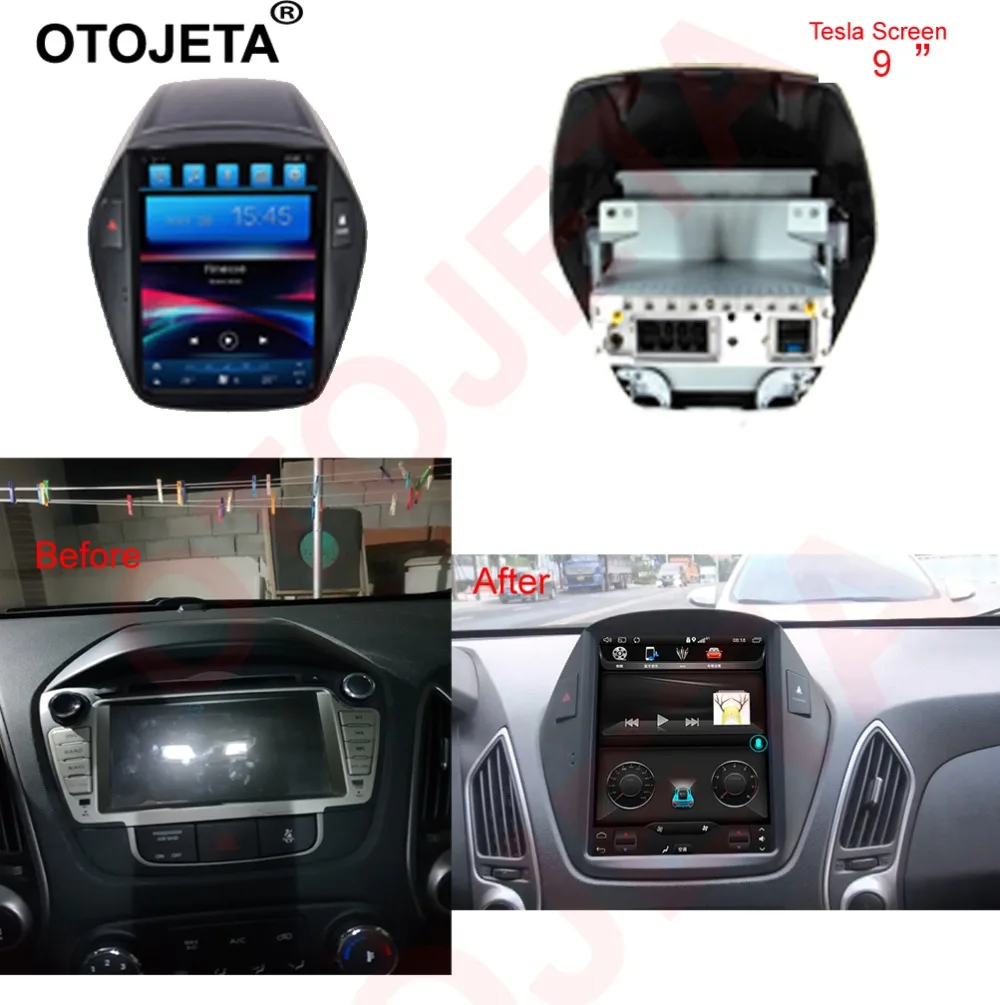 

Otojeta vertical screen tesla head units quad core Android 7.1 Car Multimedia GPS Radio player for Hyundai IX35/Tucson 09-13
