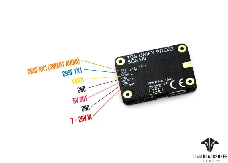 Видеопередатчик TBS Unify Pro32 5G8 HV с разъемом MMCX для гоночного дрона RC модели