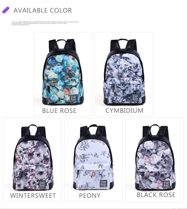 BAIDA рюкзак из искусственной кожи с цветочным узором в китайском стиле женские школьные сумки Mochila крутые рюкзаки для девочек