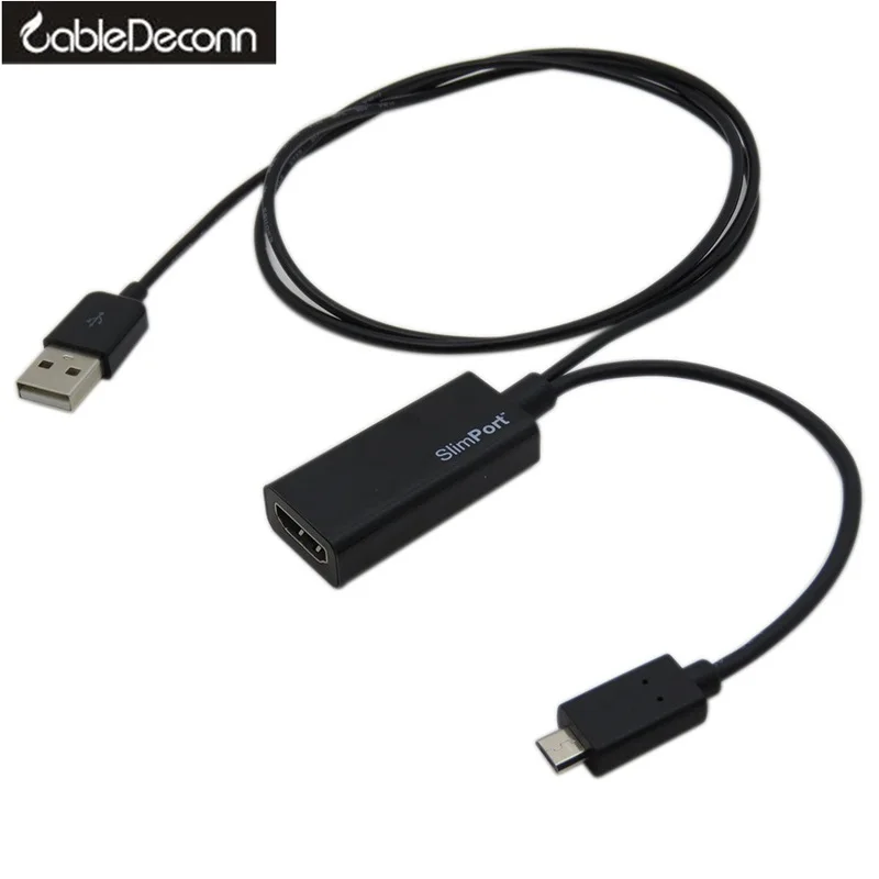 

Deconn Slimport MyDP to HDMI HDTV Adapter Cable For LG G2 Optimus Google Nexus 4 E960 with USB Cable