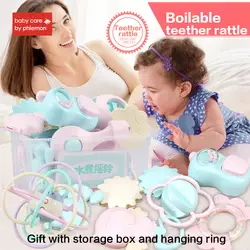 Уход за ребенком детские Еда Класс Силиконовые Прорезыватели комплект для новорожденного Boilable прорезыватель погремушка игрушки
