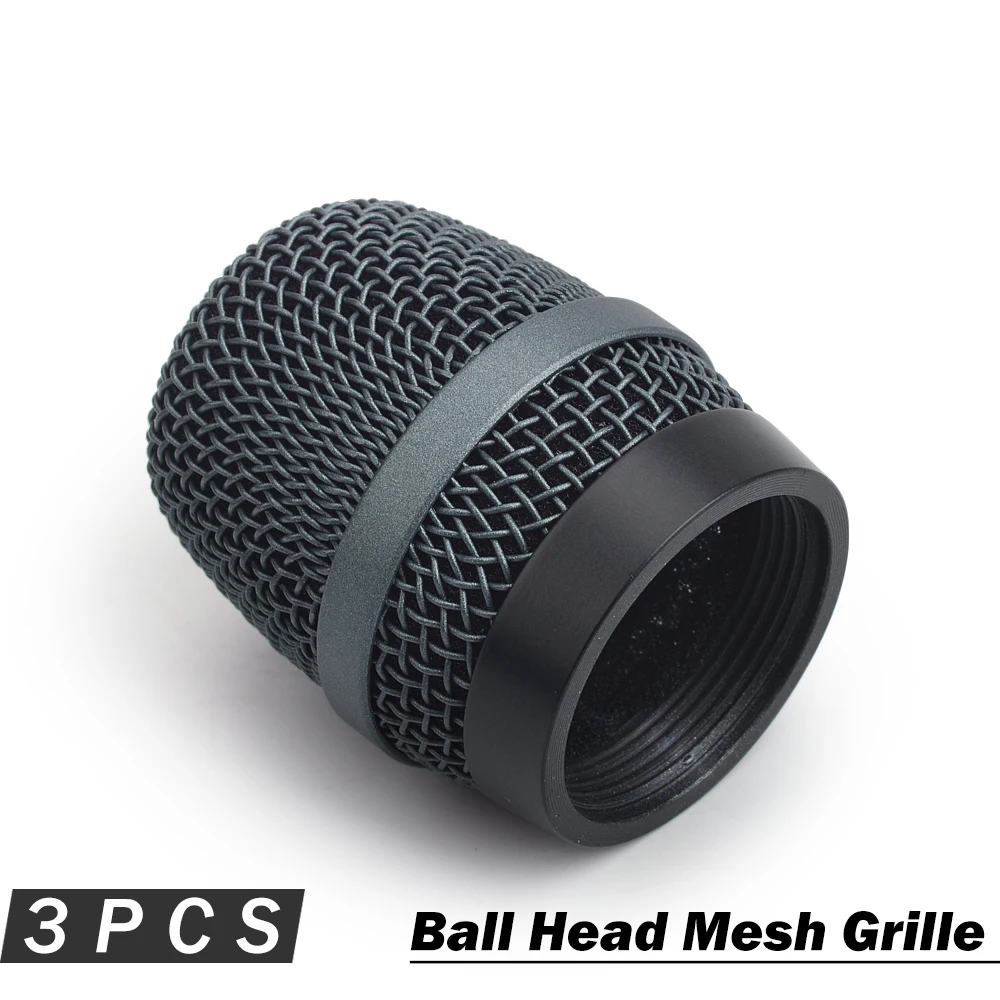 

3 Piece Top Quality Export Version Dent Resistant Head Mesh Microphone Grille Ball Cover for Sennheiser e935 e945 Accessories