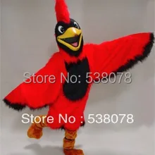 Ярко-красный попугай кардинал талисмана Roadrunner производительность te костюм маскота костюм вечеринка, косплей нарядное платье SW594