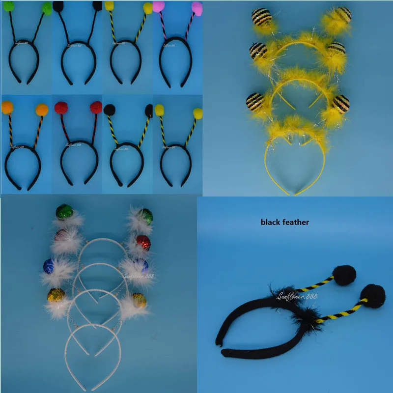 

2018 Adult Kids Bee Ant Ball Antenna Alien Headband Headwear Party Wedding Birthday Hair Accessories
