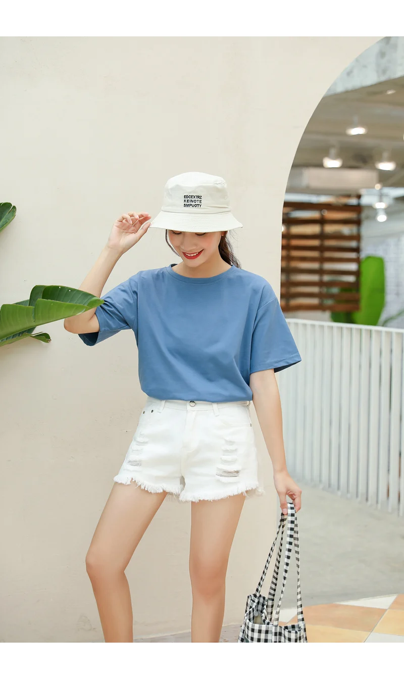 Summer Tops T Shirt Women Cotton Floral Print Short Sleeve Funny Cute Tee T-shirt Femme Harajuku Loose Casual Streetwear Clothes (15)