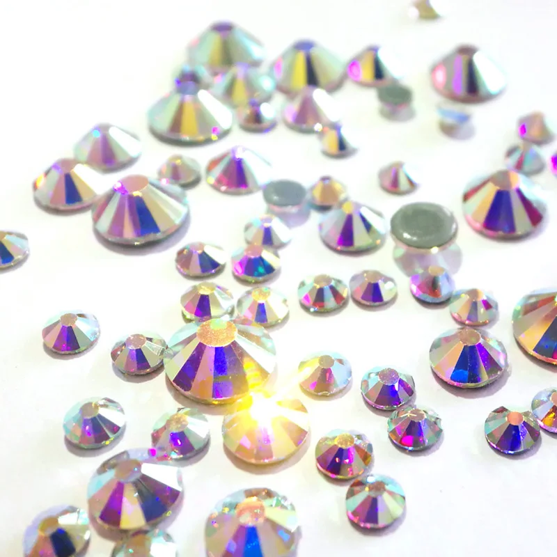 Образец кристалла сверкающие стеклянные AB Стразы DIY стразы горячей фиксации кристаллы 5A железные Стразы для одежды для вышивки ткани