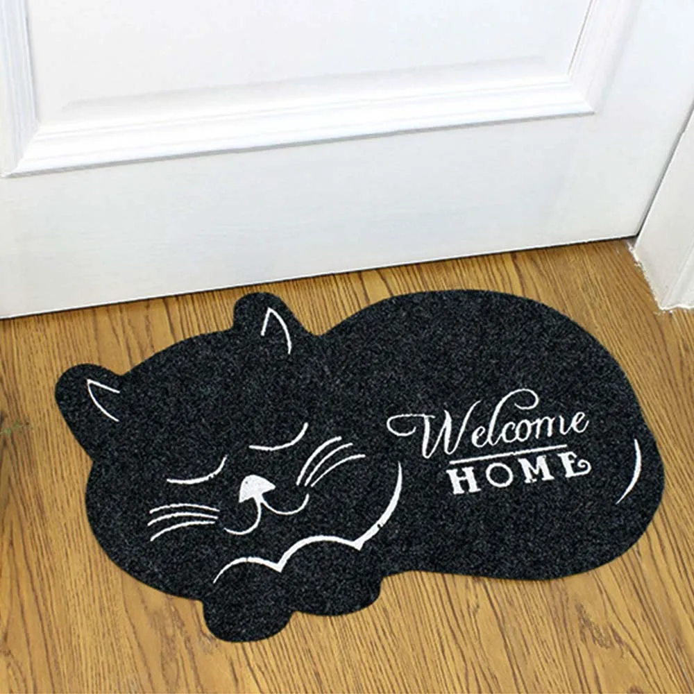 3D Cute Cat Floor Rug Irregular Doormat for Entrance Mats Animal
Printed Carpets Anti-slip Floor Mat Kitchen Bath Mat Carpets