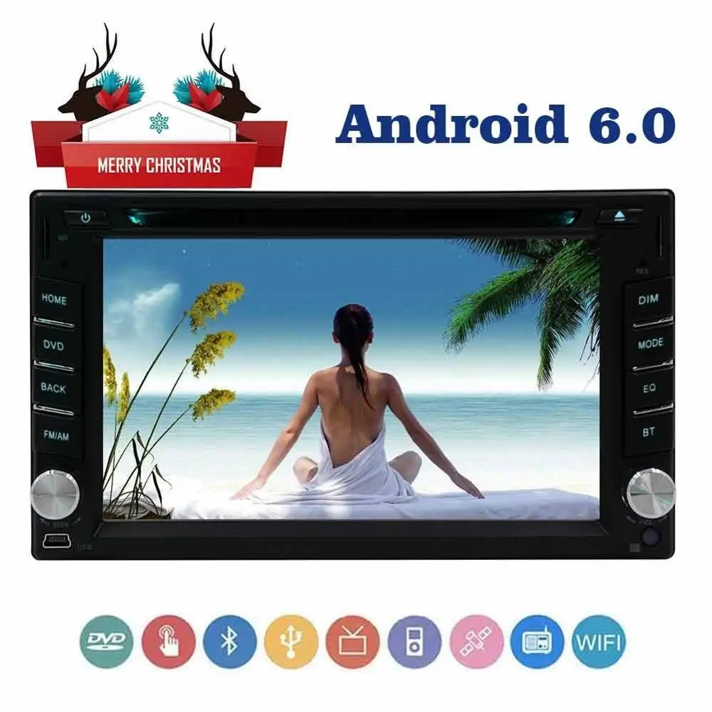 

6.2'' Android 6.0 car DVD player car radio stereo in dash 2 din automagnitol head unit autoradio build in 3D GPS map&WiFi Modem