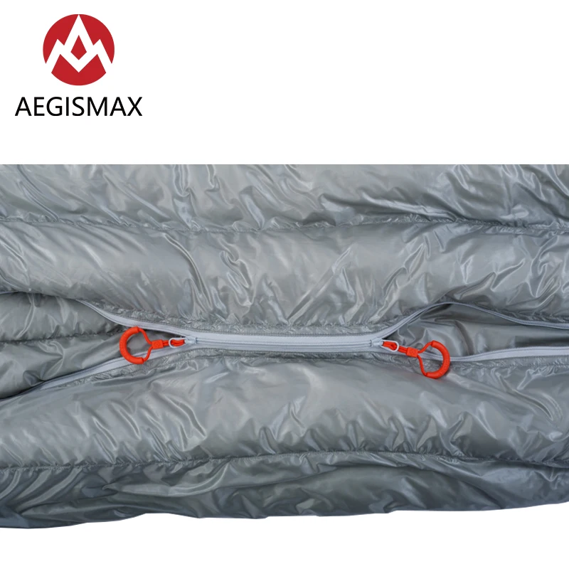 Длинный походный конверт AEGISMAX E 200x80 см тип конверта 800FP белый гусиный пух