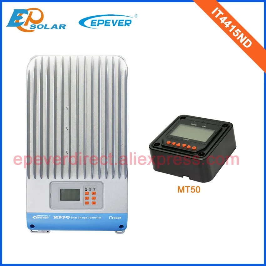

45A 45amp mppt solar charging regulators free shipping with black MT50 remote meter IT4415ND