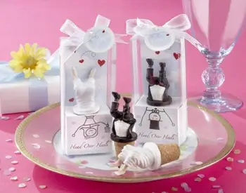 

Factory Fast Delivery Wedding favor-25 pairs/lot Head Over Heels Bottle Stopper Which Are Widely Used In Wedding Party Wholesale