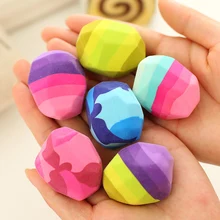 Gommes colorées en forme de pierre, gomme en caoutchouc souple, gomme de forme irrégulière, gros stylo, fournitures de papeterie pour étudiants