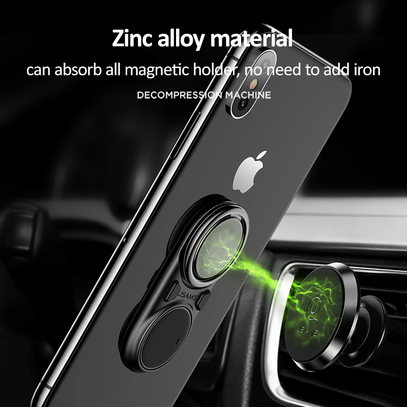 USAMS Decompression Finger Ring Holder Multifunction Fun holder Metal 360 Rotating Mobile Phone Holder for iPhone XR Samsung USAMS Decompression Finger Ring Holder Multifunction Fun holder Metal 360 Rotating Mobile Phone Holder for iPhone XR Samsung