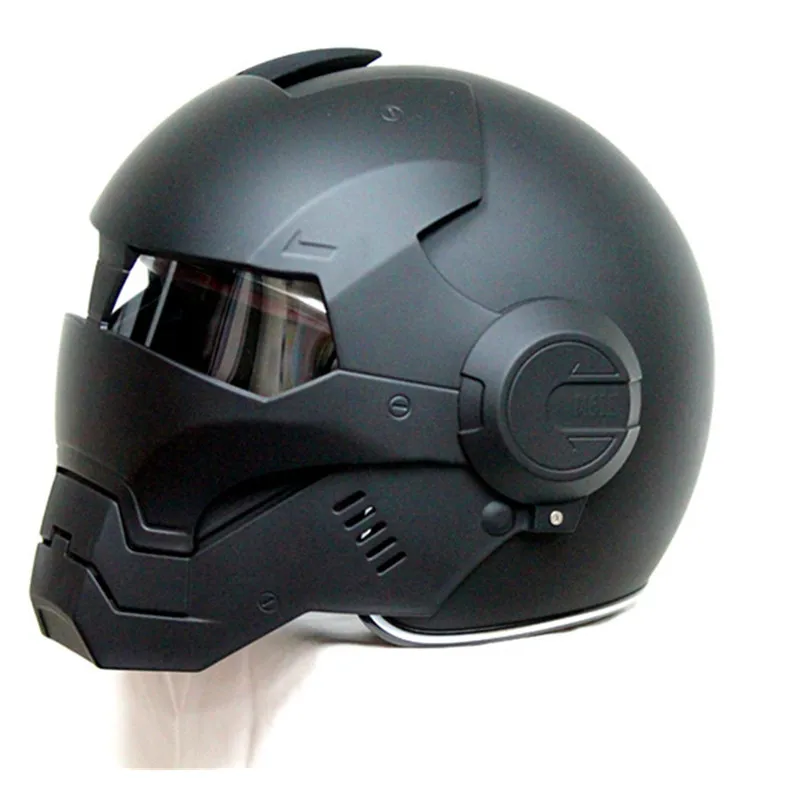 Masei 610 Полнолицевой мотоциклетный мужской шлем для езды по бездорожью, для горных лыж, DH, с перекрестными точками, Железный человек, матовый черный шлем, Capacetes