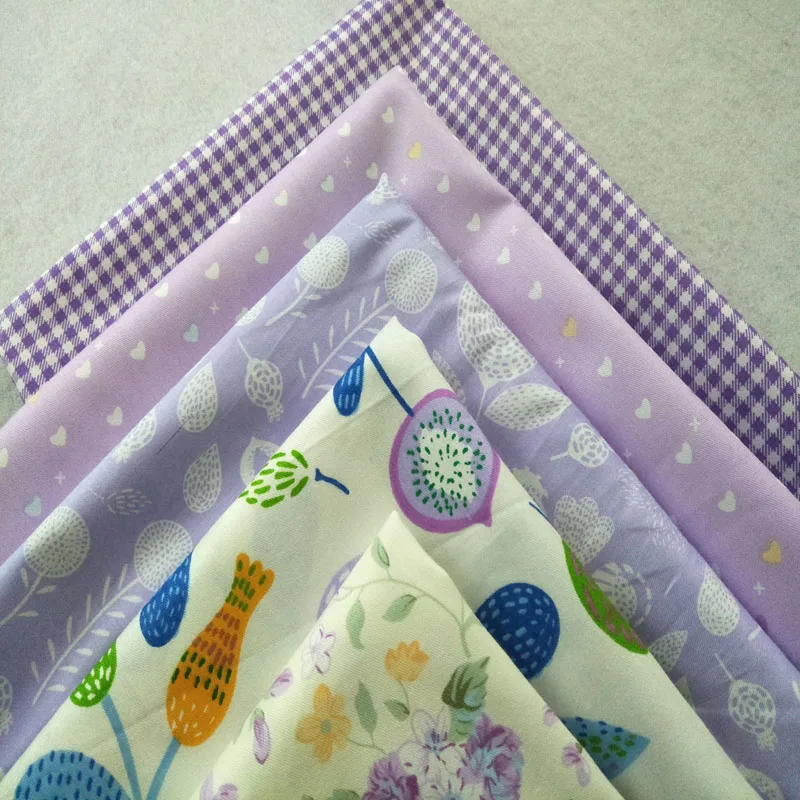 50x40cm Purple Lavender Cotton Fabric Cloth Quilting Patchwork Fabric