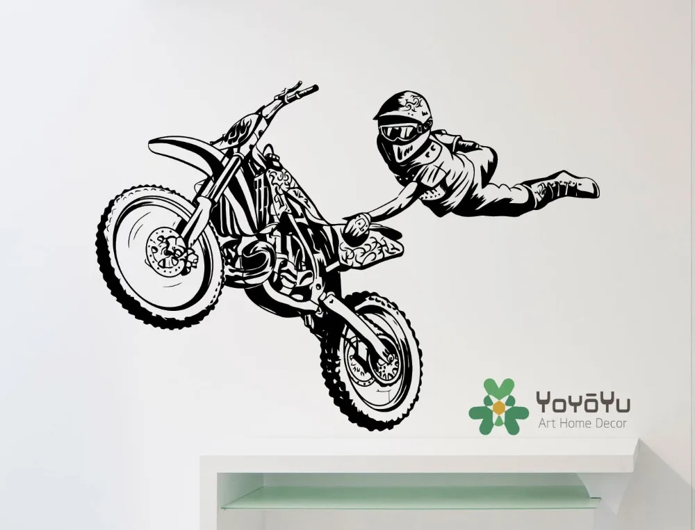 Motocross estilo libre truco pared pegatina bicicleta ...