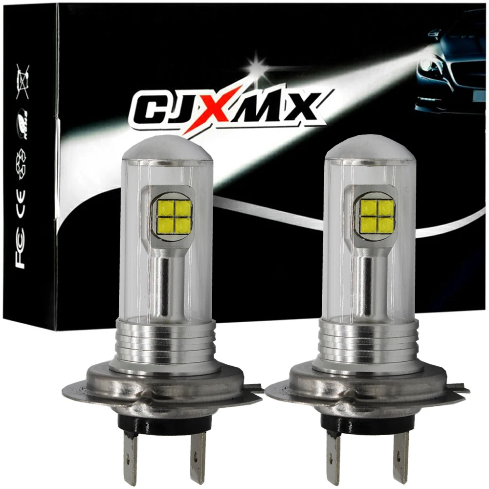

CJXMX 2Pcs H1 H3 H7 H11 9005/HB3 9006/HB4 LED Car Fog Light Bulb 12V 1500LM Auto Led Lamp 6000K White Automobile Fog Lamp led H7