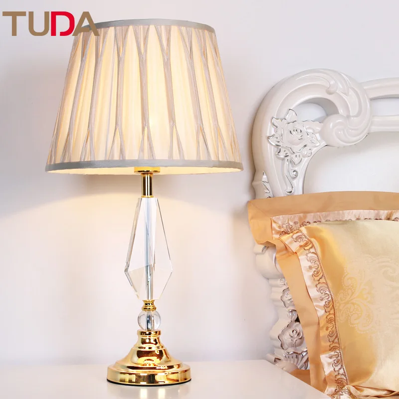 

TUDA 34X59cm Modern Minimalist European Crystal Table Lamp Creative Table Lamp Luxury Living Room Decoration Table Lamp