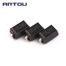 100 шт. SS210 SMD шлаковый Барьерный Выпрямитель Диод 2A 100V DO-214AA SMD