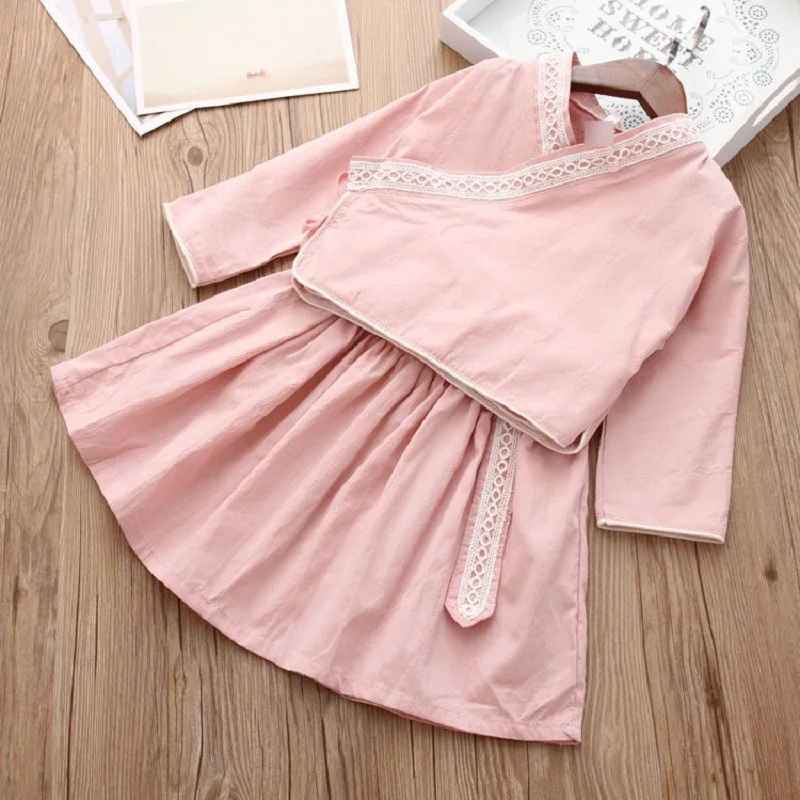 

Baby Princess Girls Chinese Qipao Clothing sets Han Chinese Clothing Brand Kids Retro Chinese Style Costume Clothing Set