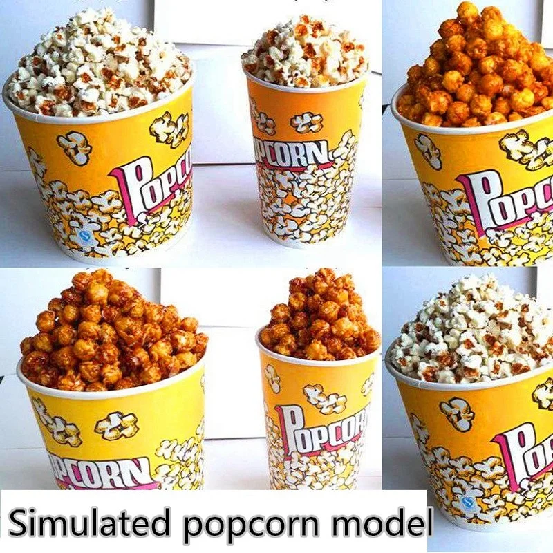 

9 models choose plastic foods display props fake corn popcorn models food simulation popcorn snack street food sample
