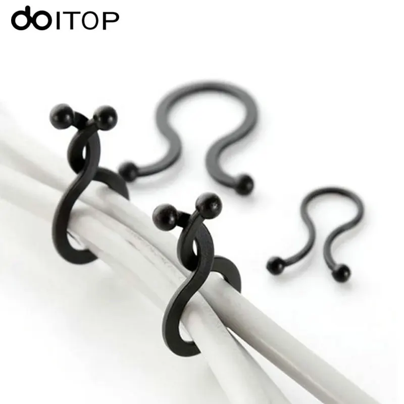 

DOITOP 30PCS Home Data Hub Cable Management Cable Clip Winding Device Wire Finishing Line Cable Winder Holder Stand Tie Bandage