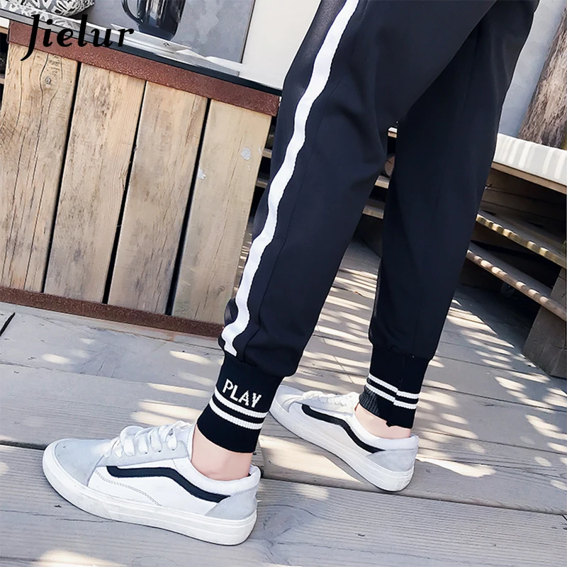 Jielur спортивные штаны женские фиолетовые узкие шаровары в Корейском стиле