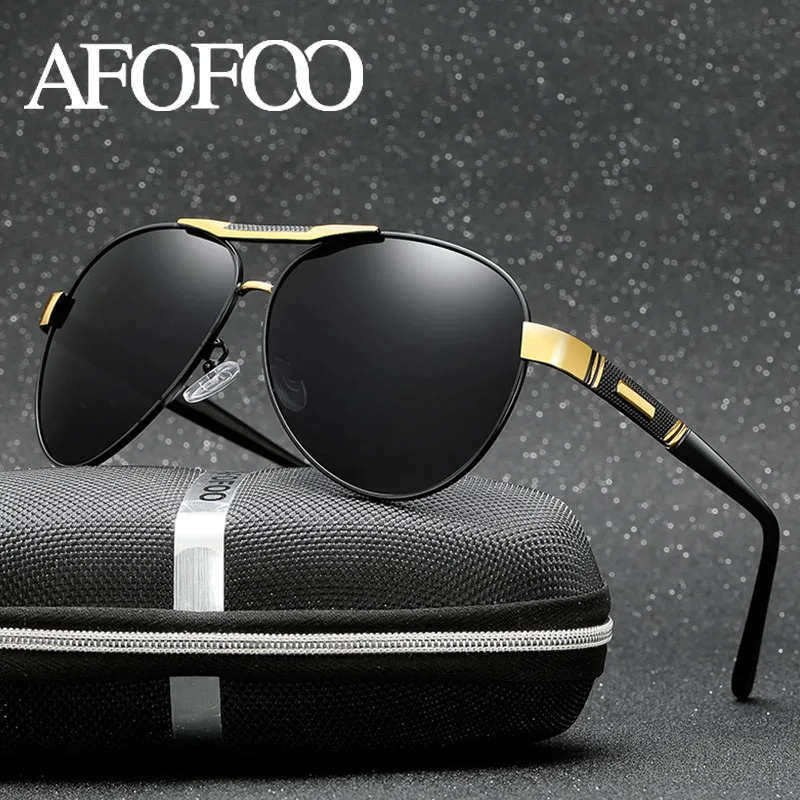 

AFOFOO New Fashion HD Polarized Sunglasses Brand Men Driving Sun Glasses Classic Goggle Women Eyewear UV400 Shades Gafas