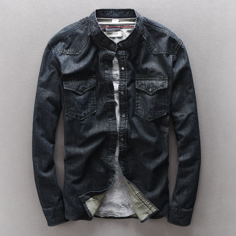 Italy New Fashion Black Jeans Shirt Men 