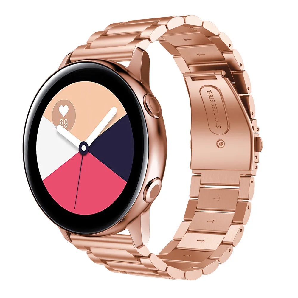 Ремешок для часов Samsung Galaxy watch active band /active2 44 мм 40 22 20 браслет из нержавеющей стали