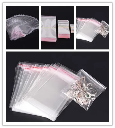 100pcs Lace Bowknot Self Adhesive Lots DIY Jewelry Seal Plastic Bags New YBF