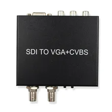 SDI (SD-SDI/HD-SDI/3G-SDI) to VGA+CVBS/AV+SDI Converter Support 1080P for Monitor/Camera/Display Free Shipping