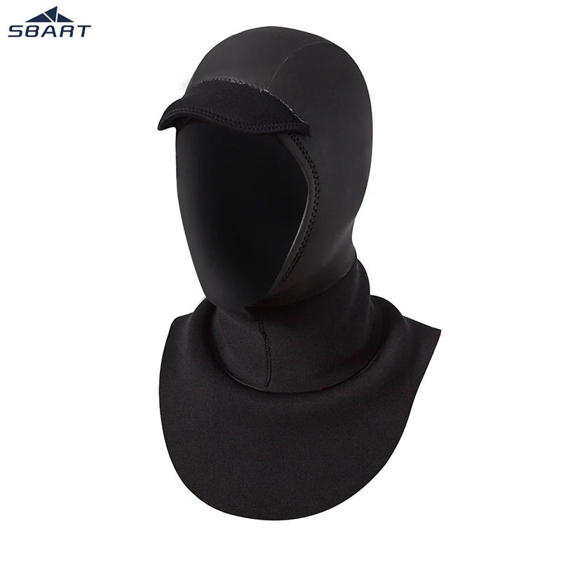 SBART 3 мм Неопреновая шапка для подводного плавания и подводного плавания, маска для лица, водонепроницаемая теплая шапочка для подводной охоты