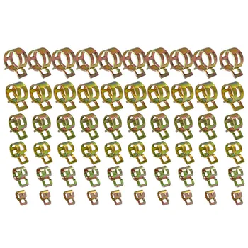 

Set Fuel Pipe Clips Car Spring Oil Water Clamp Parts Replacement Tool Assortment 60pcs Pipe Tube Gold