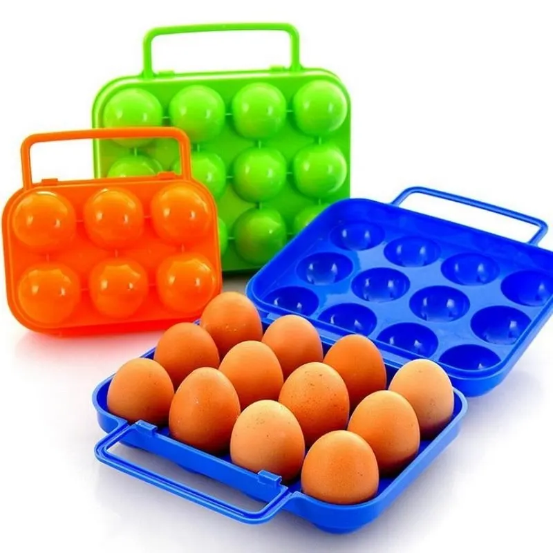 

Loozykit Portable Kitchen Convenient Container Egg Storage Boxes Container Hiking Outdoor Camping Carrier For Egg Case Box Home