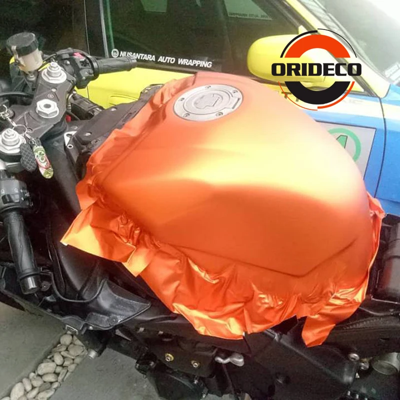 orange matte metallic satin vinyl wraps 1
