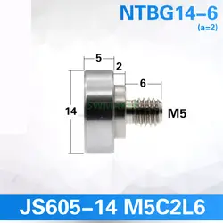 1 шт. 605ZZ наружная Резьбовая опора, misumi M8 винт, Подшипниковая сталь подшипник нтбс, колесо качения JS605-14 M5C2L6