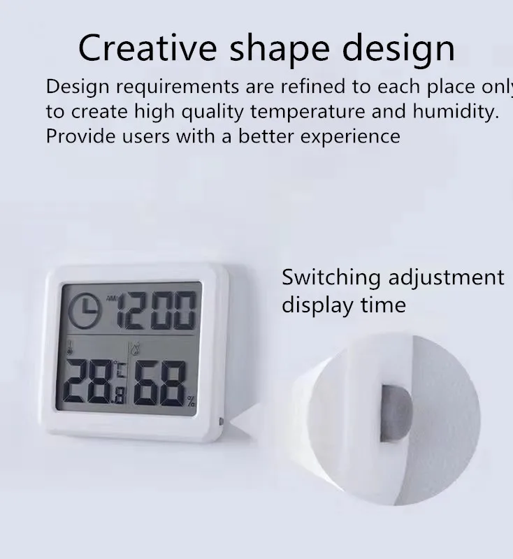 PANDUN оптимизированный ультра-тонкий простой цифровой LCD гигрометр термометр электронная экономия энергии температура и Ху