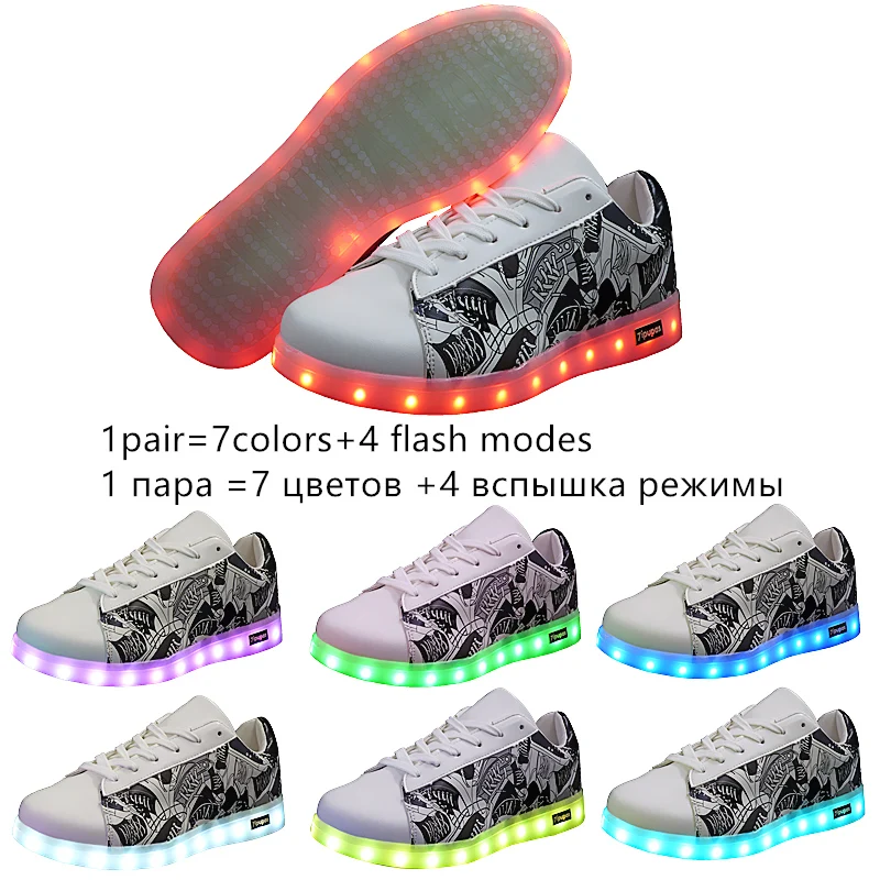 7 ipupas; Светящиеся светодиодный кроссовки; унисекс; Повседневная светодиодный обувь для детей; обувь для мальчиков и девочек; светильник; Светящиеся кроссовки с зарядкой через usb