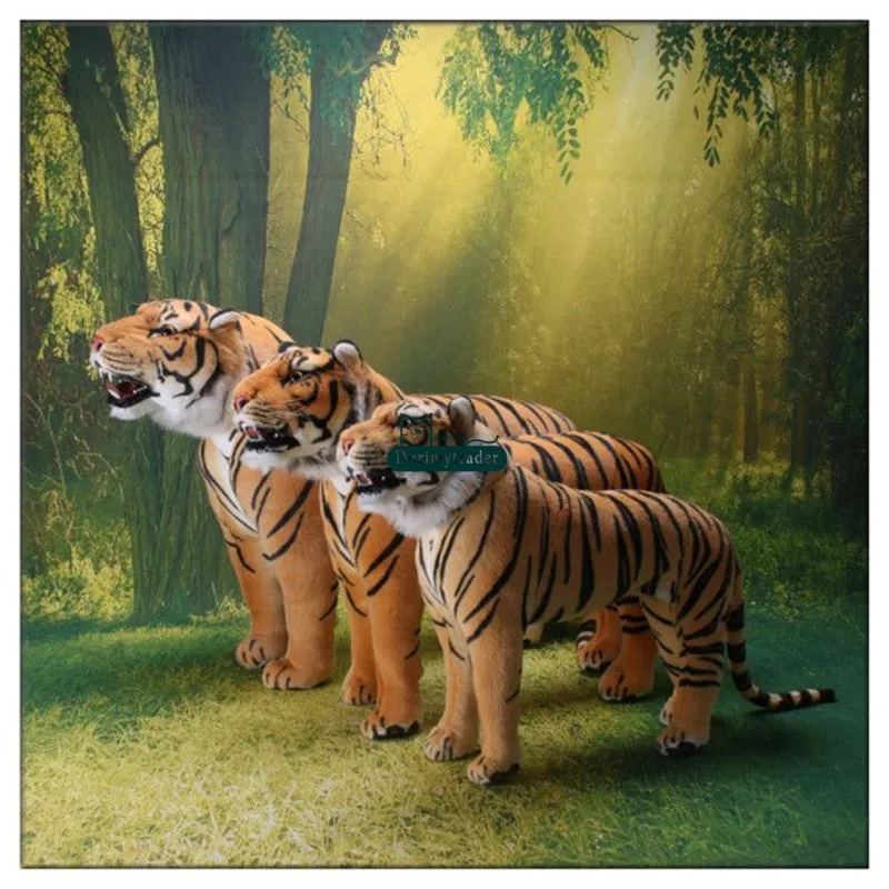 Dorimytrader 43''  110cm Domineering Lifelike Tiger Stuffed Soft Plush Huge Emulational Animal Tiger Toy House Decoration Free Shipping DY60653 (11)