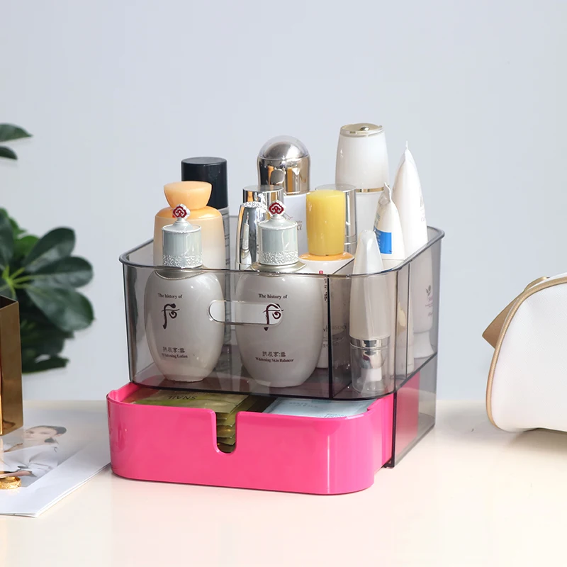 

Makeup Organizer Drawers Plastic Cosmetic Storage Box Jewelry Container Make Up Case Makeup Brush Lipstick Holder Organizer