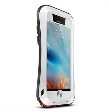Мощный чехол Love Mei для Apple iphone 6/iphone 6 S 4," водонепроницаемый противоударный алюминиевый чехол+ закаленное стекло - Цвет: Белый