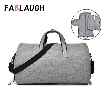 

FABLAUGH Large Capacity Garment Bag with Shoulder Duffle Strap Bag Carry Hanging Suitcase Clothing Travel Multiple Business Bag