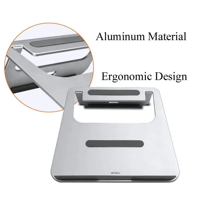 WIWU Universal Aluminum Laptop Stand Adjustable Cooling Cooler Desk Pad Desktop Holder Bracket For Macbook Air/Pro Notebook